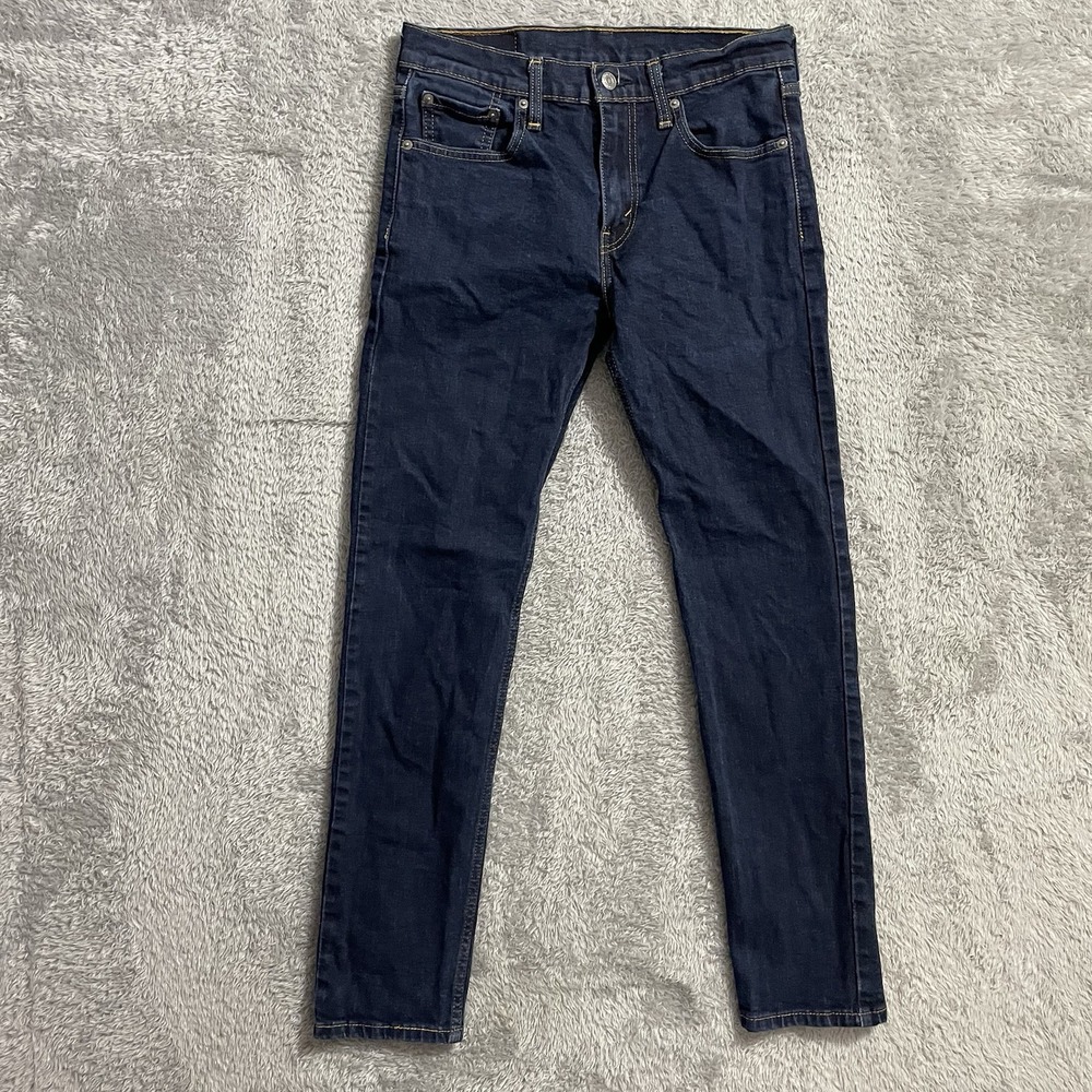 Levis 502 Jeans Mens Size 30x32 Regular Fit Straight Leg Dark Wash‎ Blue Denim